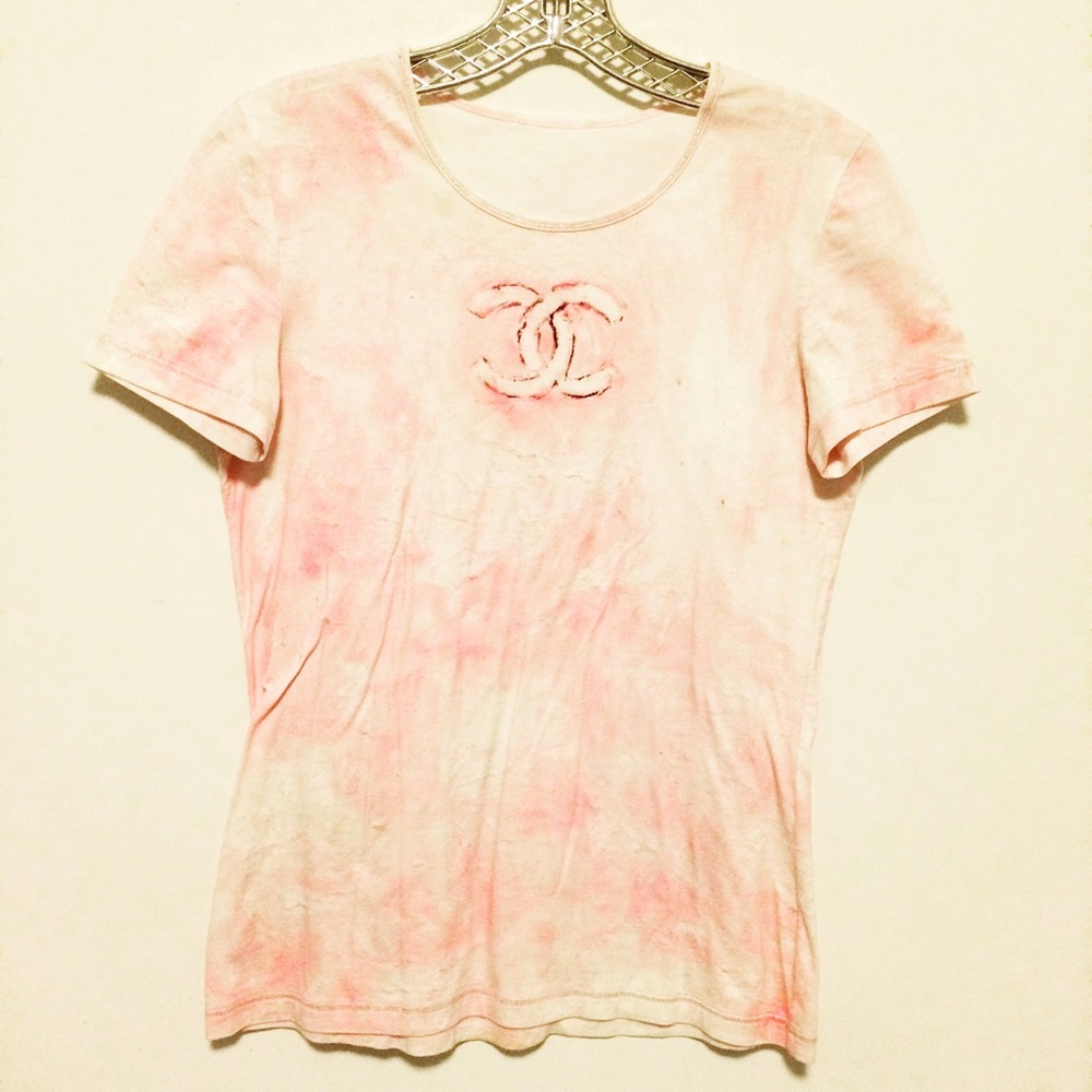 Authentic Chanel Pink short sleeve tshirt!